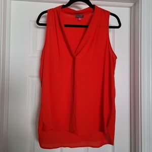 Vince Camuto sleeveless Red Orange loose top size M
